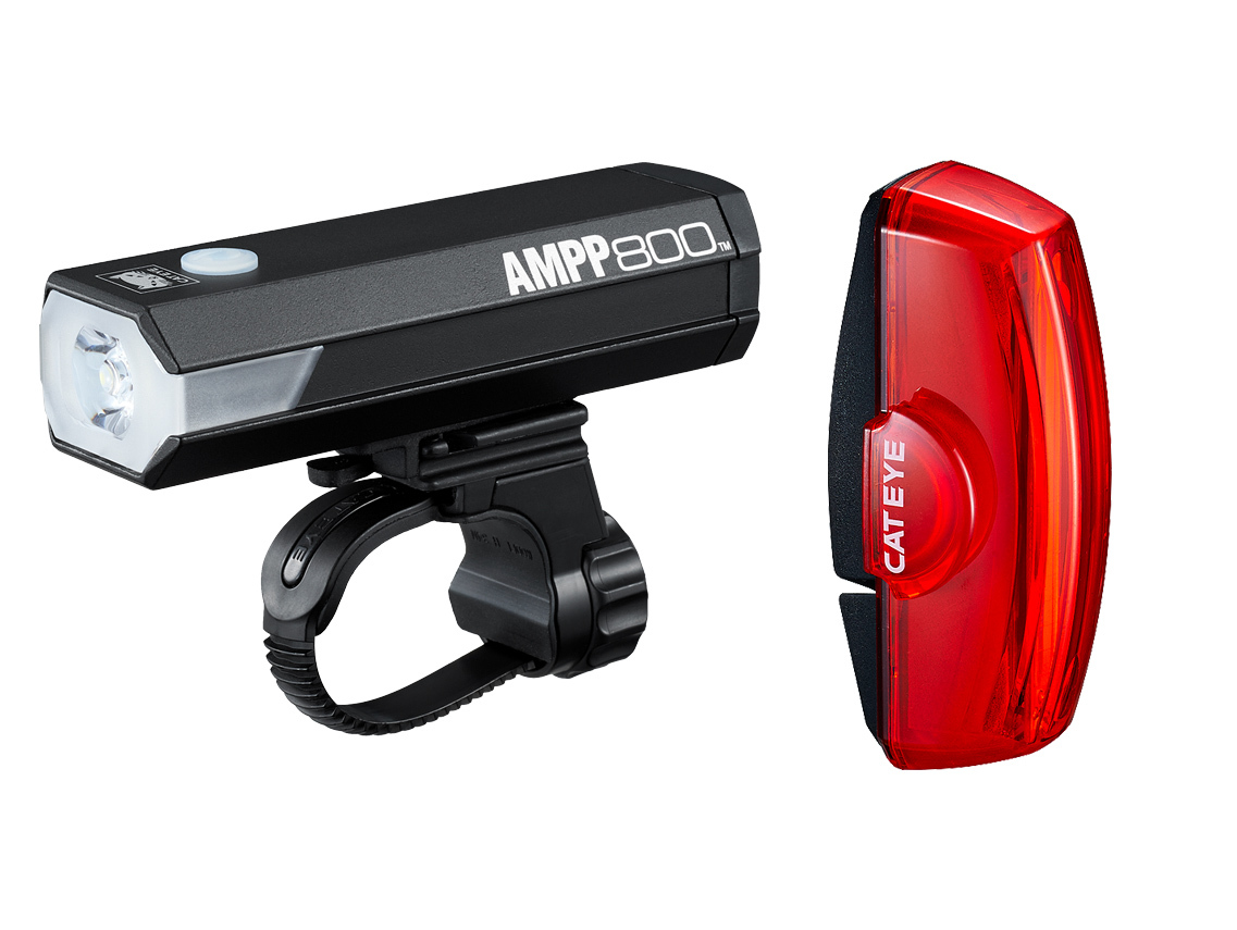 Cateye AMPP800 and Rapid X2 Light Set - Black for Light Sets 1 Cateye AMPP800 and Rapid X2 Light Set - Black for Light Sets